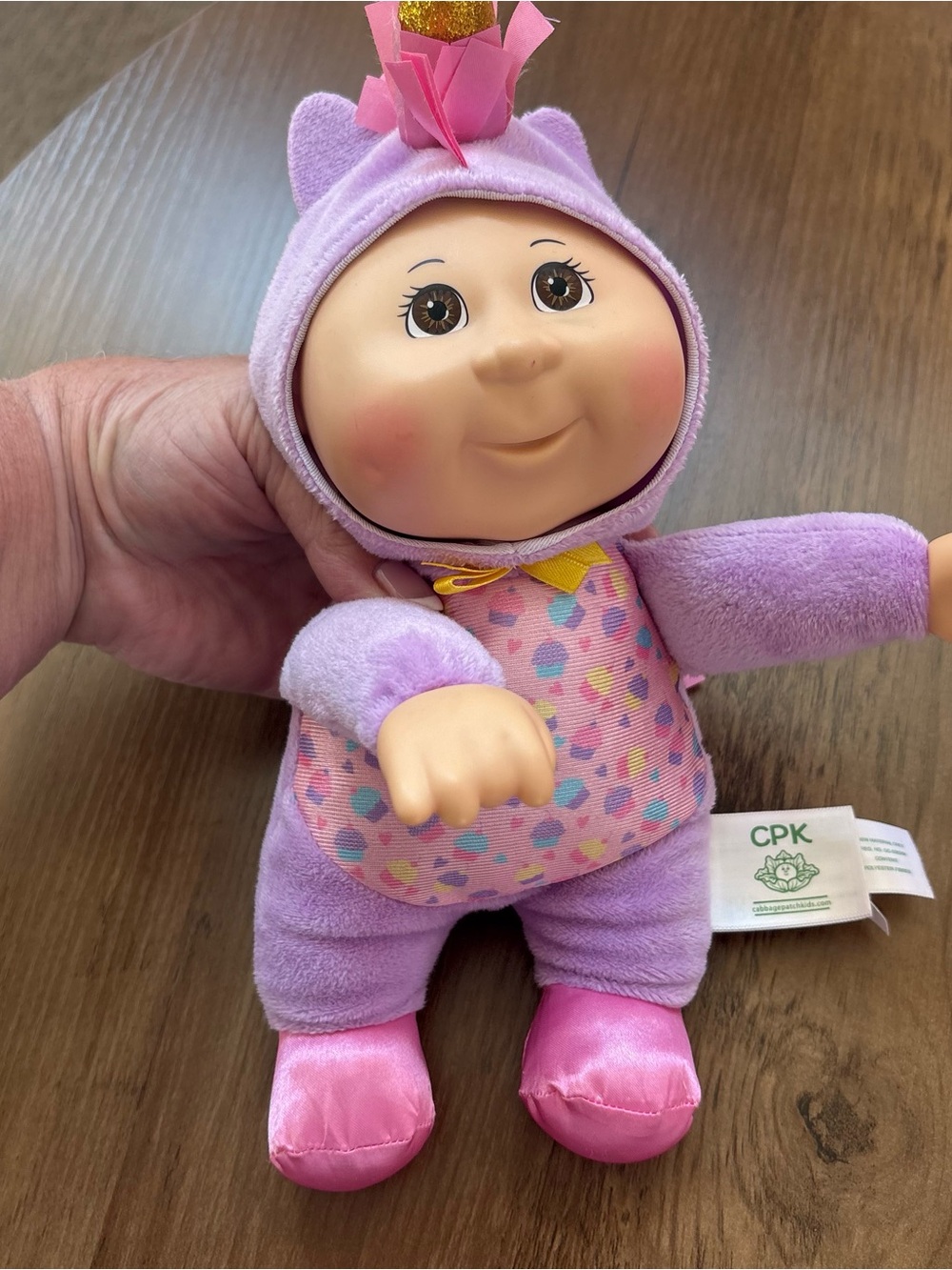Cabbage Patch Kids Lilac Pink Plush unicorn - Soft Baby Toy.  INV25/572
